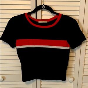 Block Striped Crop Top